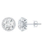 Round Halo Lab Grown Diamond Earring For Women