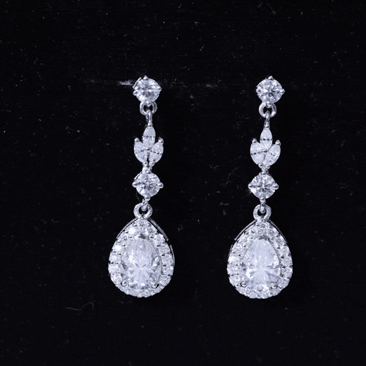 Certified Lab Grown Diamond Dangling Earrings