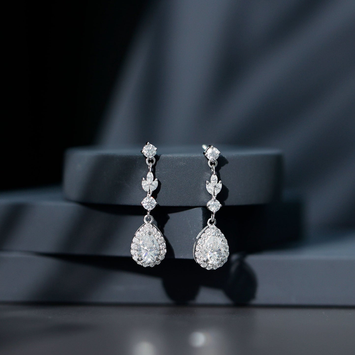 Certified Lab Grown Diamond Dangling Earrings