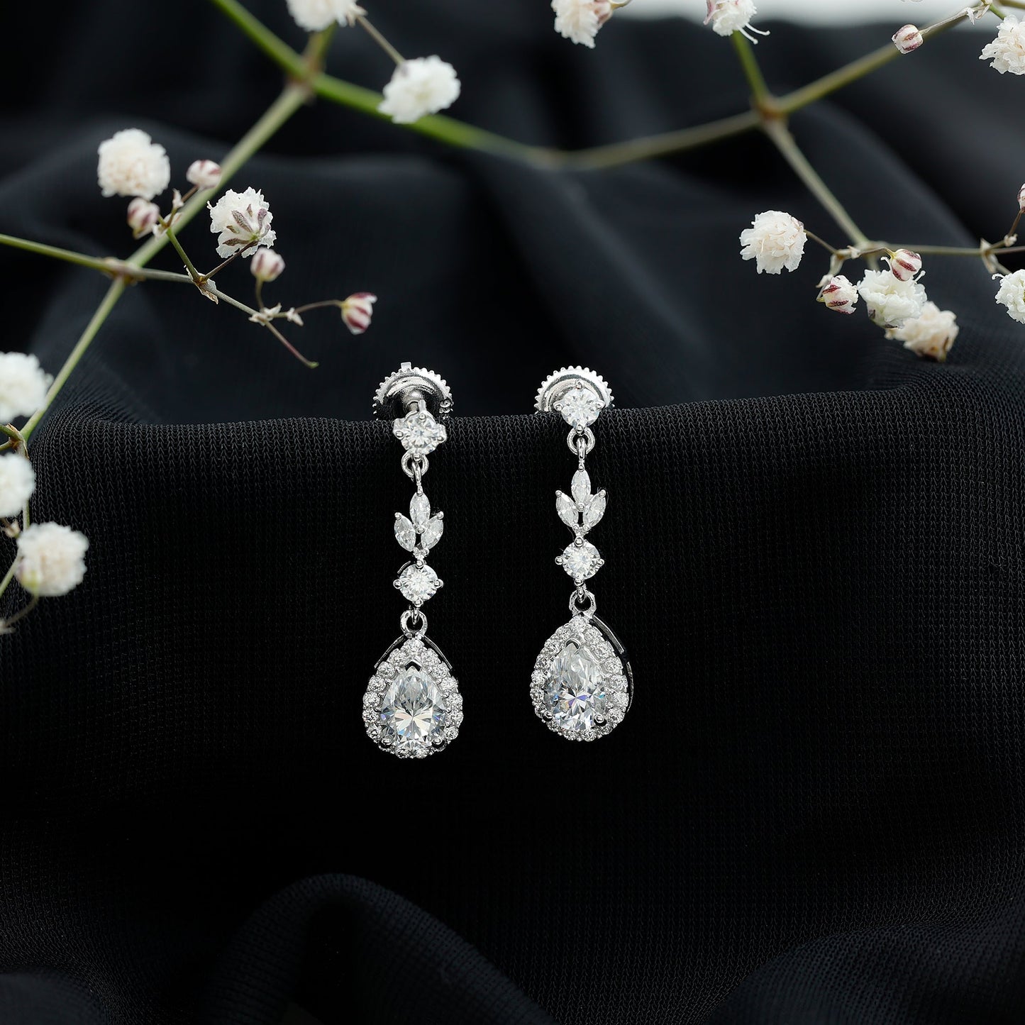 Certified Lab Grown Diamond Dangling Earrings