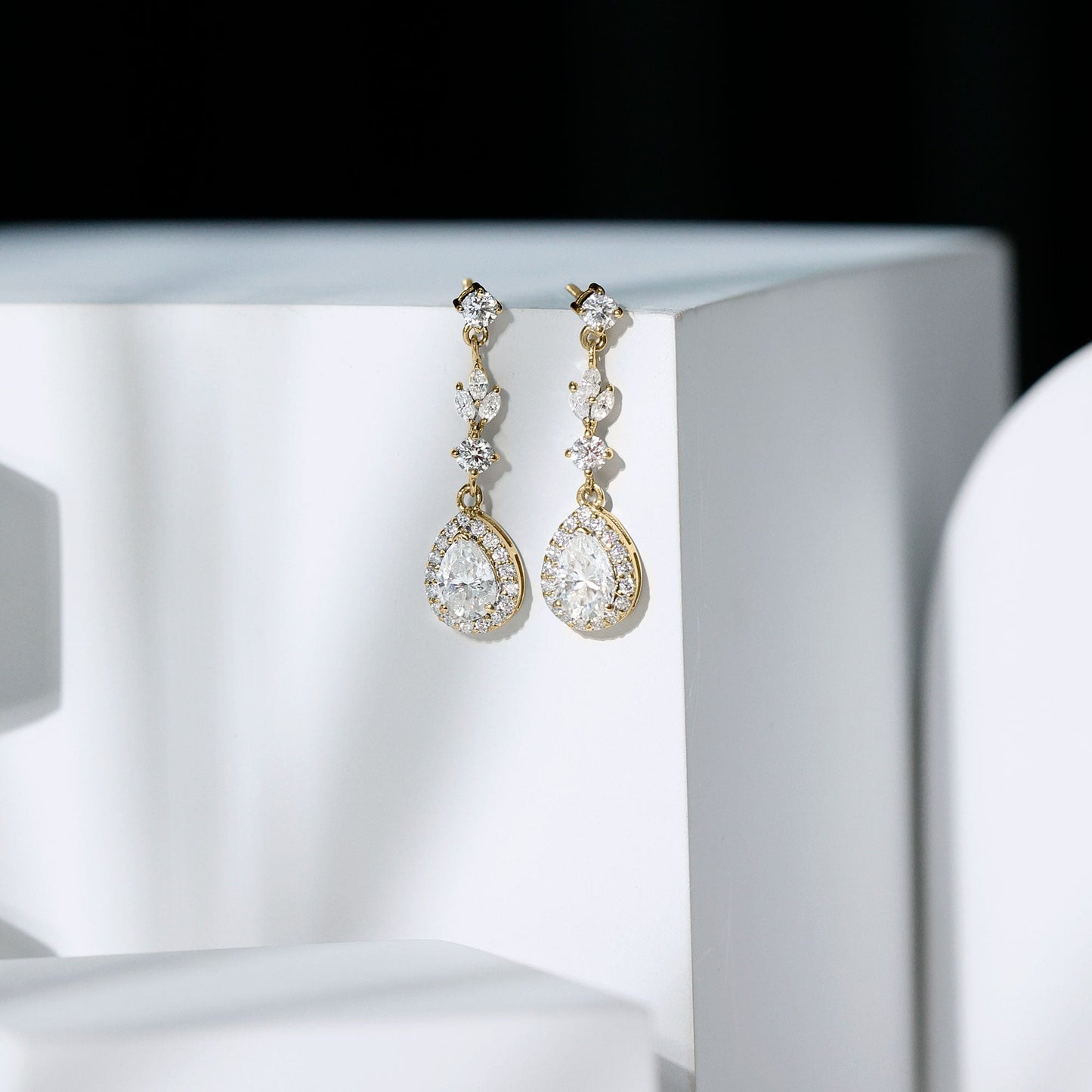 Certified Lab Grown Diamond Dangling Earrings