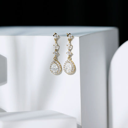 Certified Lab Grown Diamond Dangling Earrings