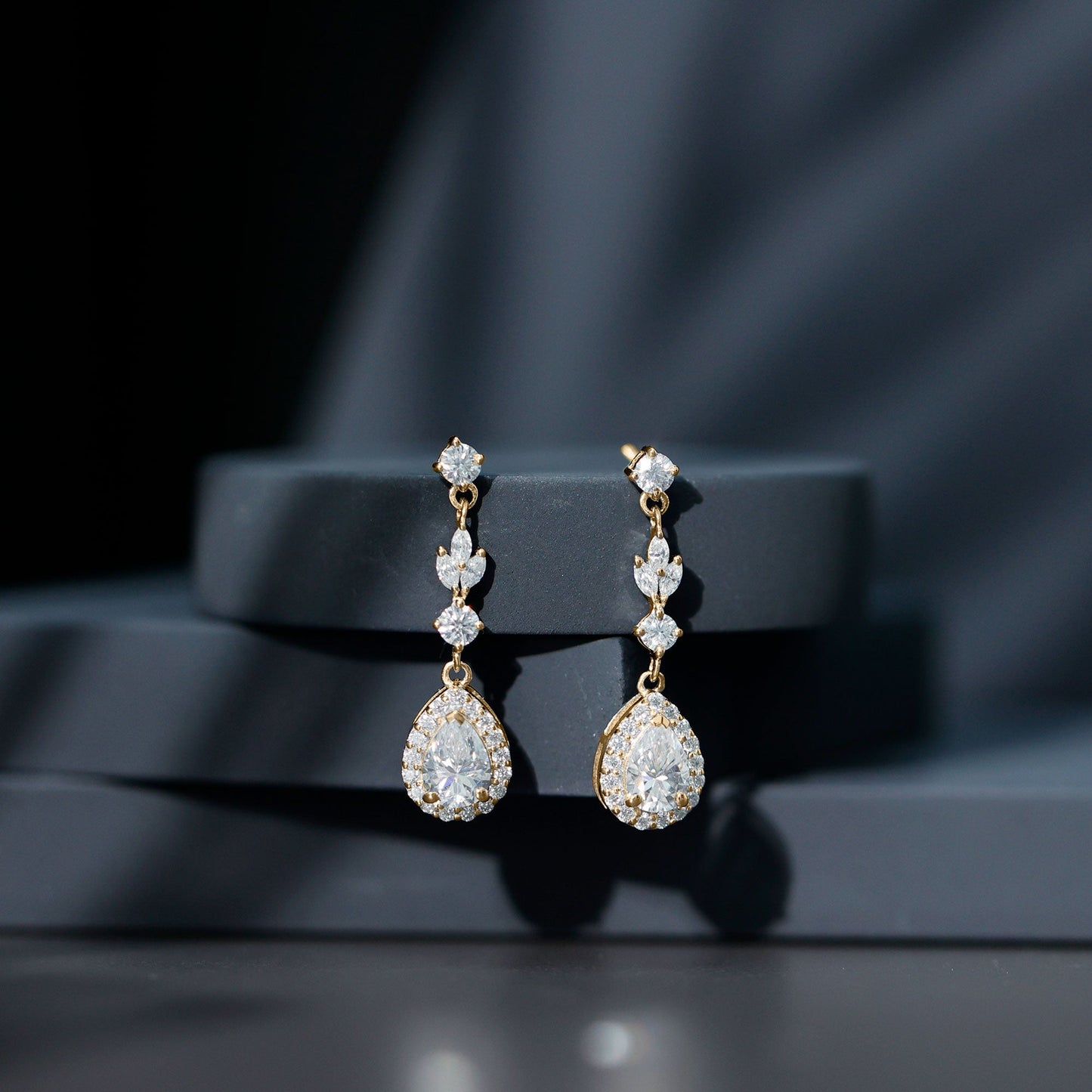 Certified Lab Grown Diamond Dangling Earrings
