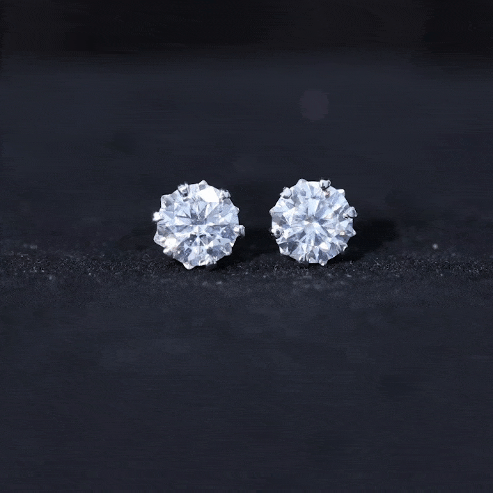 Certified 2.5 Carat Lab Created Diamond Solitaire Stud Earrings