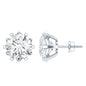 Certified 2.5 Carat Lab Created Diamond Solitaire Stud Earrings
