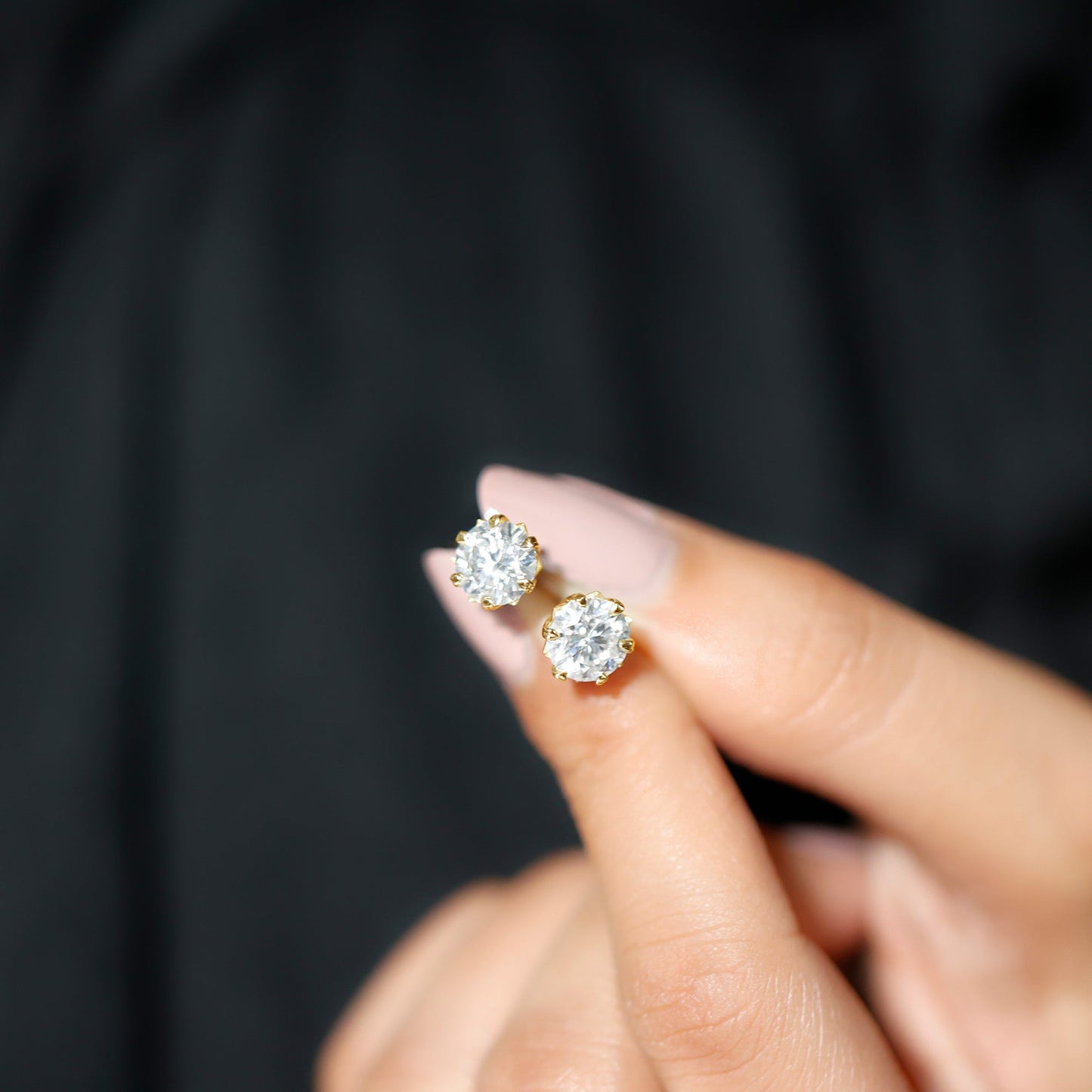 Certified 2.5 Carat Lab Created Diamond Solitaire Stud Earrings