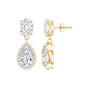 Dangling Lab Grown Diamond Bridal Earrings