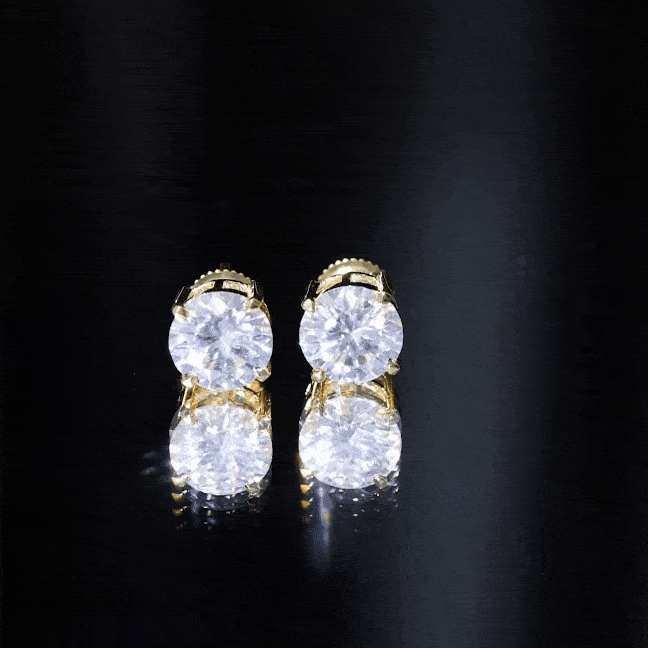 Prong Set Lab Created Diamond Solitaire Stud Earrings