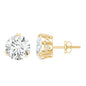 Certified 4 Carat Round Diamond Studs with Screw Back