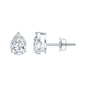 Certified 2.6 Carat Diamond Teardrop Earrings With Screw Back
