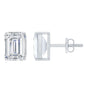 Emerald Cut Lab Created Diamond Stud Earrings