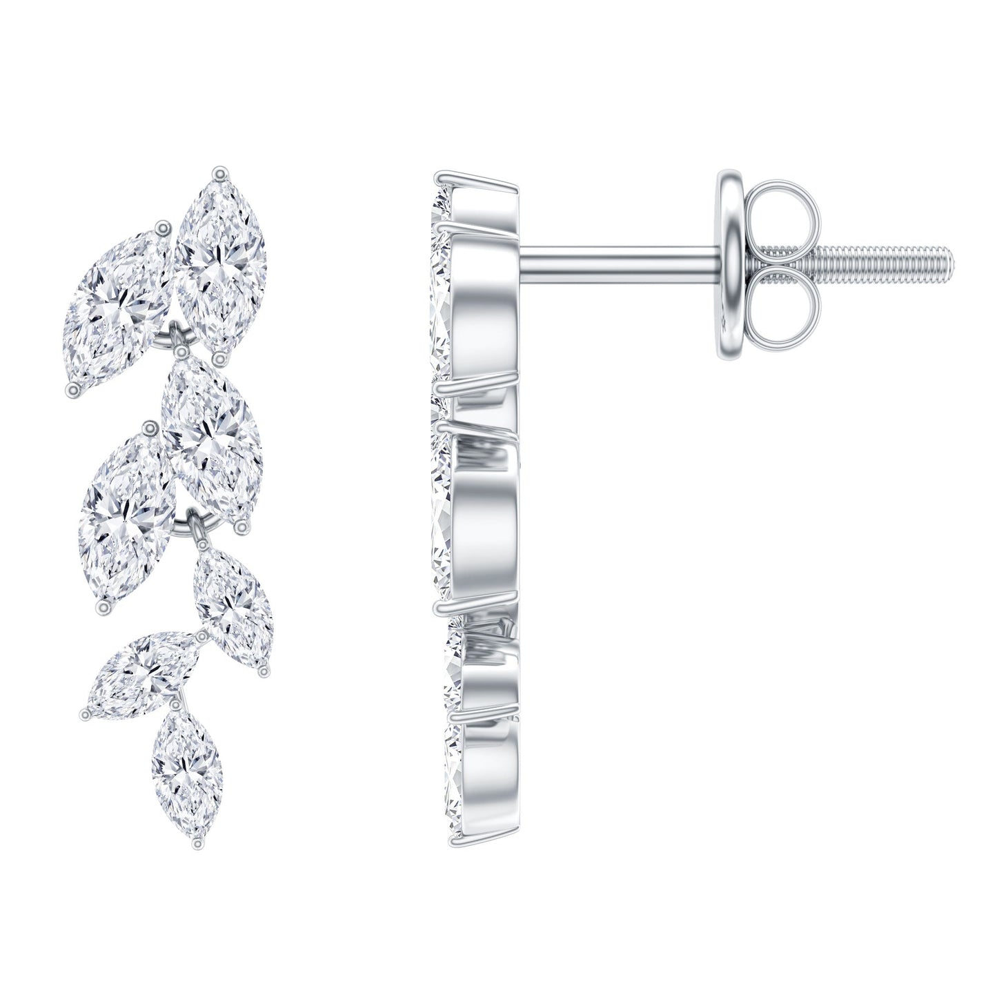 Certified Lab Grown Diamond Dangling Earrings for Women