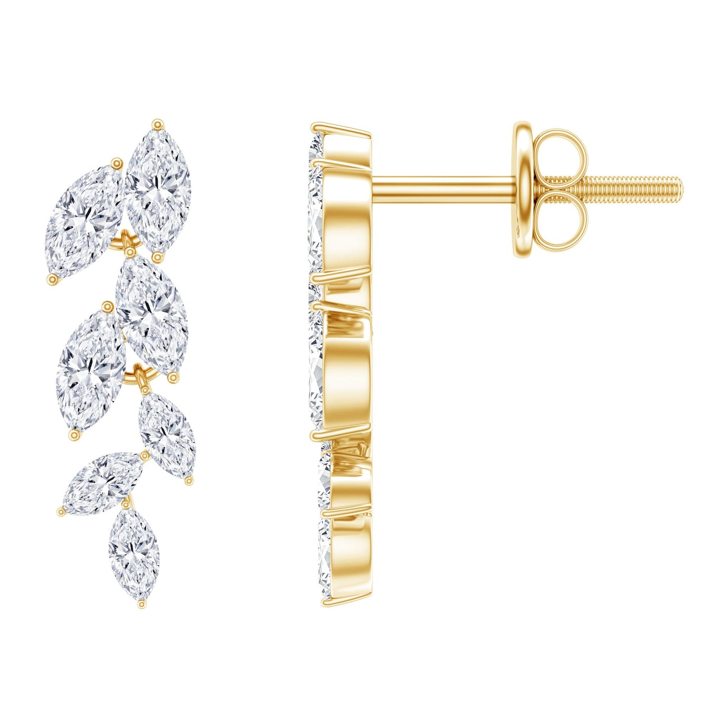 Certified Lab Grown Diamond Dangling Earrings for Women