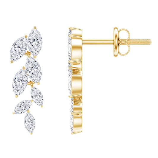 Certified Lab Grown Diamond Dangling Earrings for Women
