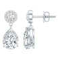 Certified Lab Grown Diamond Dangling Bridal Earrings