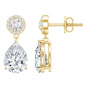 Certified Lab Grown Diamond Dangling Bridal Earrings