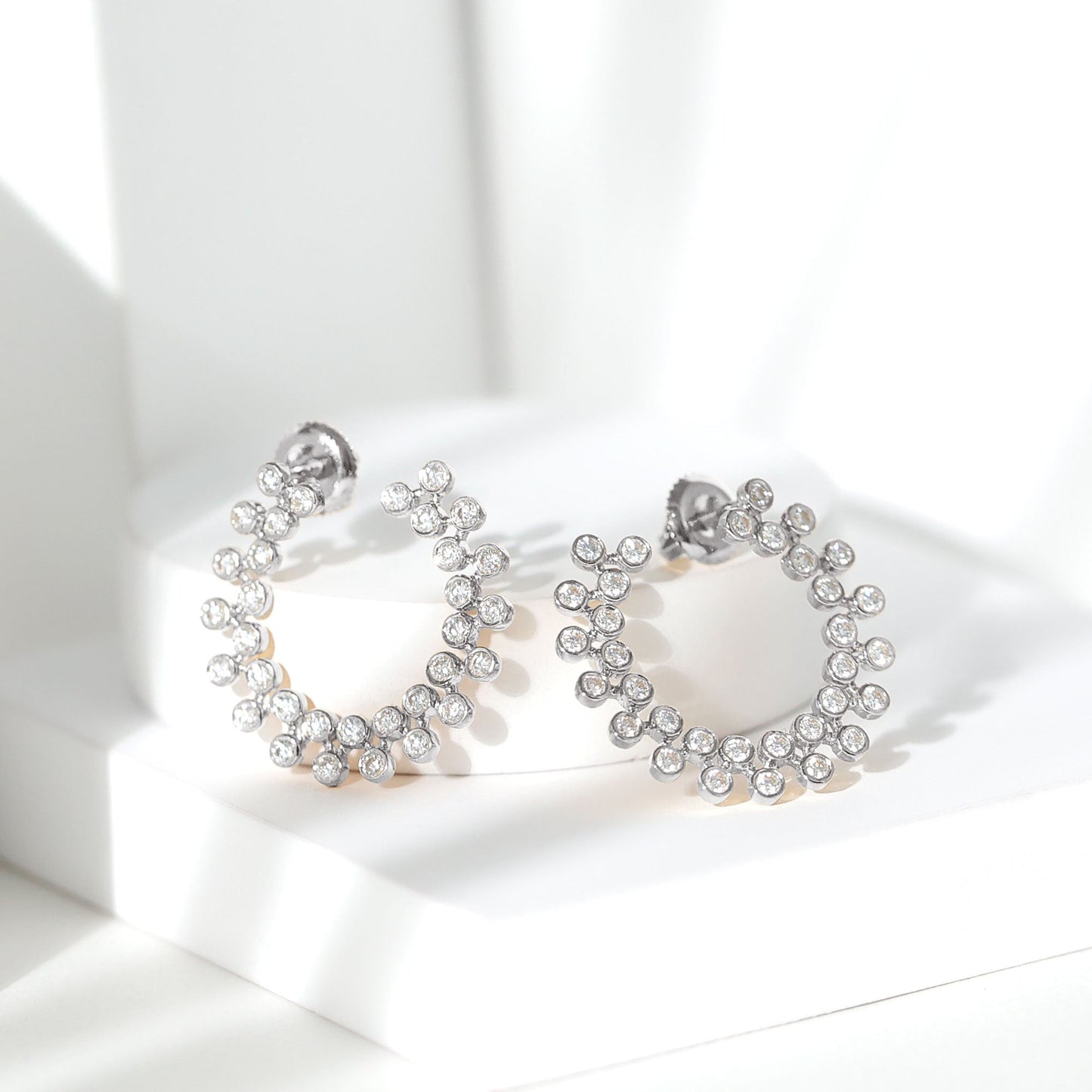 Certified Lab Created Diamond Statement Stud Earrings