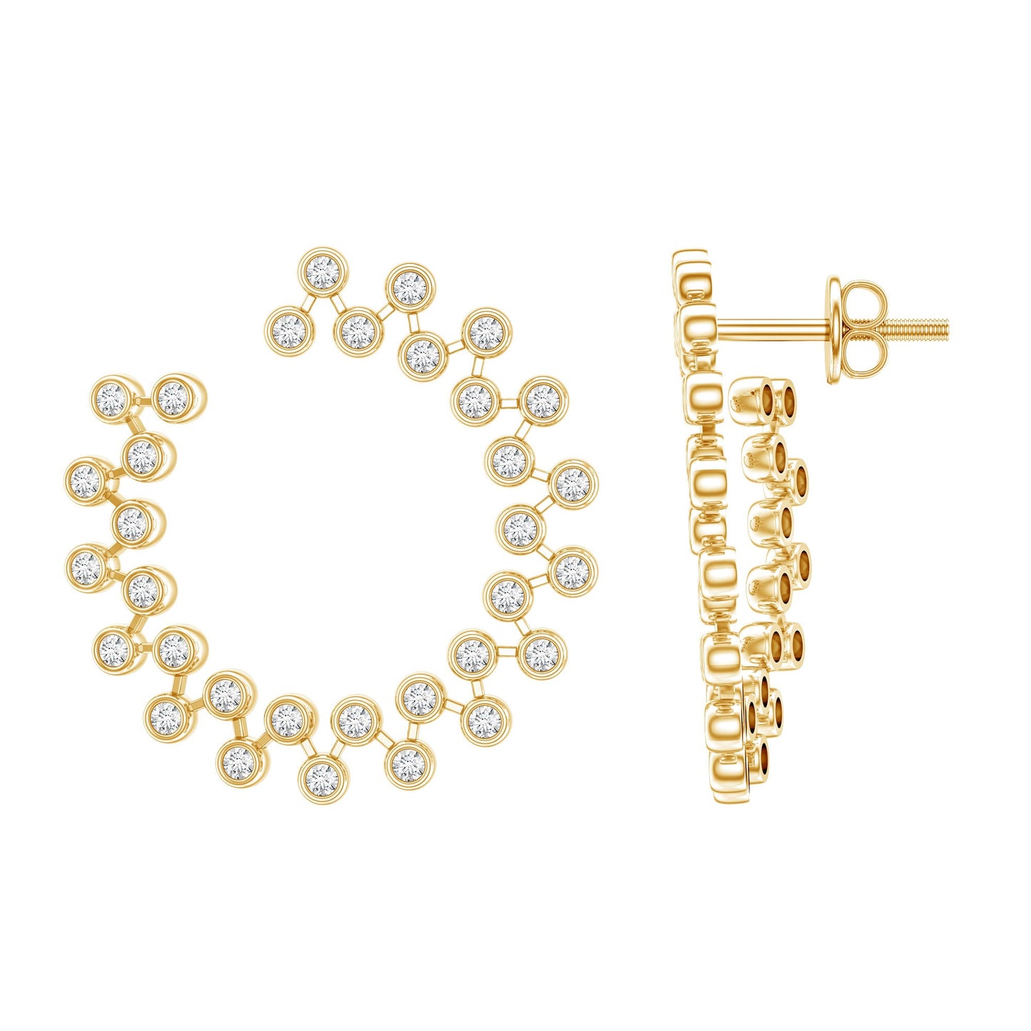 Certified Lab Created Diamond Statement Stud Earrings