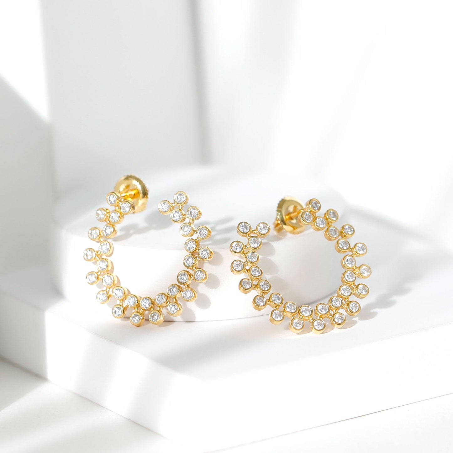Certified Lab Created Diamond Statement Stud Earrings