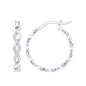 Certified Lab Created Diamond Hoops for Women