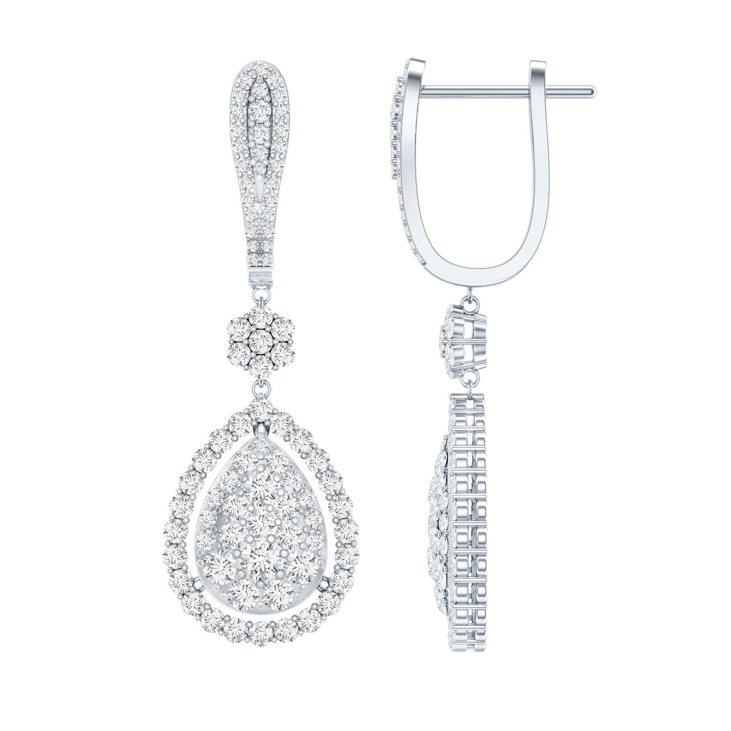 Lab Grown Diamond Bridal Drop Earrings