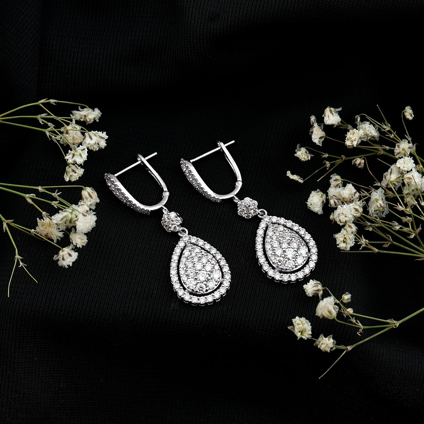 Lab Grown Diamond Bridal Drop Earrings