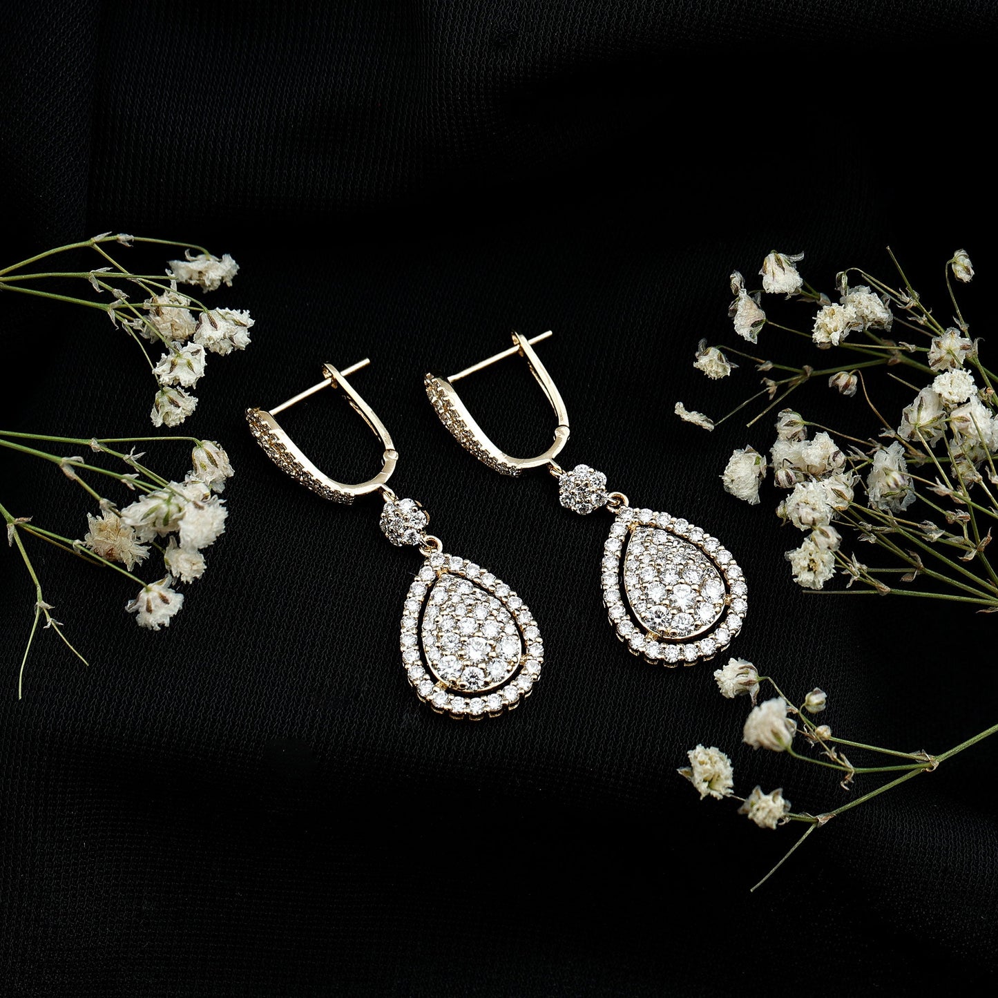 Lab Grown Diamond Bridal Drop Earrings