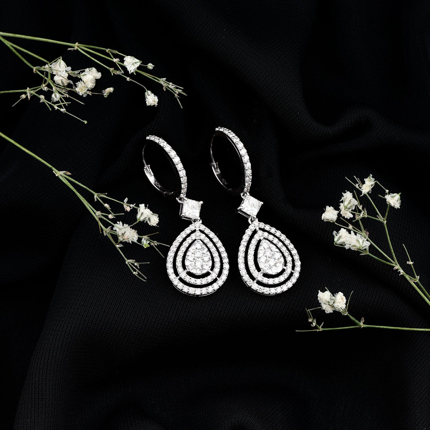 Certified Lab Created Diamond Wedding Earrings For Bride