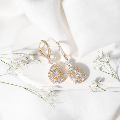 Certified Lab Created Diamond Wedding Earrings For Bride