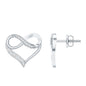 Certified Lab Created Diamond Heart Infinity Stud Earrings