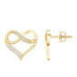 Certified Lab Created Diamond Heart Infinity Stud Earrings