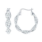 Certified Lab Grown Diamond Twisted Hoop Earrings for Women