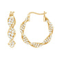 Certified Lab Grown Diamond Twisted Hoop Earrings for Women