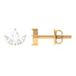 Marquise Cut Diamond Leaf Stud Earrings for Women