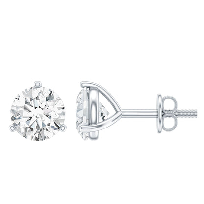 1 Carat Certified Moissanite Martini Stud Earrings