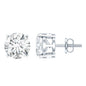 Certified 2.7 Carat Moissanite Stud Earrings in Silver