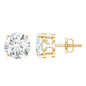 2.7 Carat Round Moissanite Studs in Claw Setting
