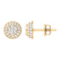 Certified Diamond Bridal Stud Earring with Screw Back