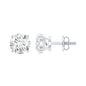 1 Carat Round Shape Solitaire Moissanite Stud Earrings