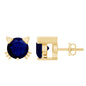 Natural 0.8 Carat Blue Sapphire Hello Kitty earrings for Women