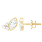 Marquise Shape Moissanite Stud Earrings with Screw Back