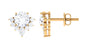 1 Carat Certified Moissanite Classic Stud Earrings with Half Halo