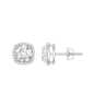 1.9 Carat Round Shape Moissanite Stud Earrings with Halo