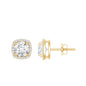 1.9 Carat Round Shape Moissanite Stud Earrings with Halo