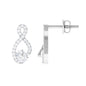 Certified Moissanite Infinity Stud Earrings with Screw Back