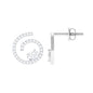 Certified Moissanite Swirl Stud Earrings for Women