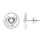 Certified Moissanite Heart Stud Earrings for Women