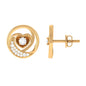 Certified Moissanite Heart Stud Earrings for Women