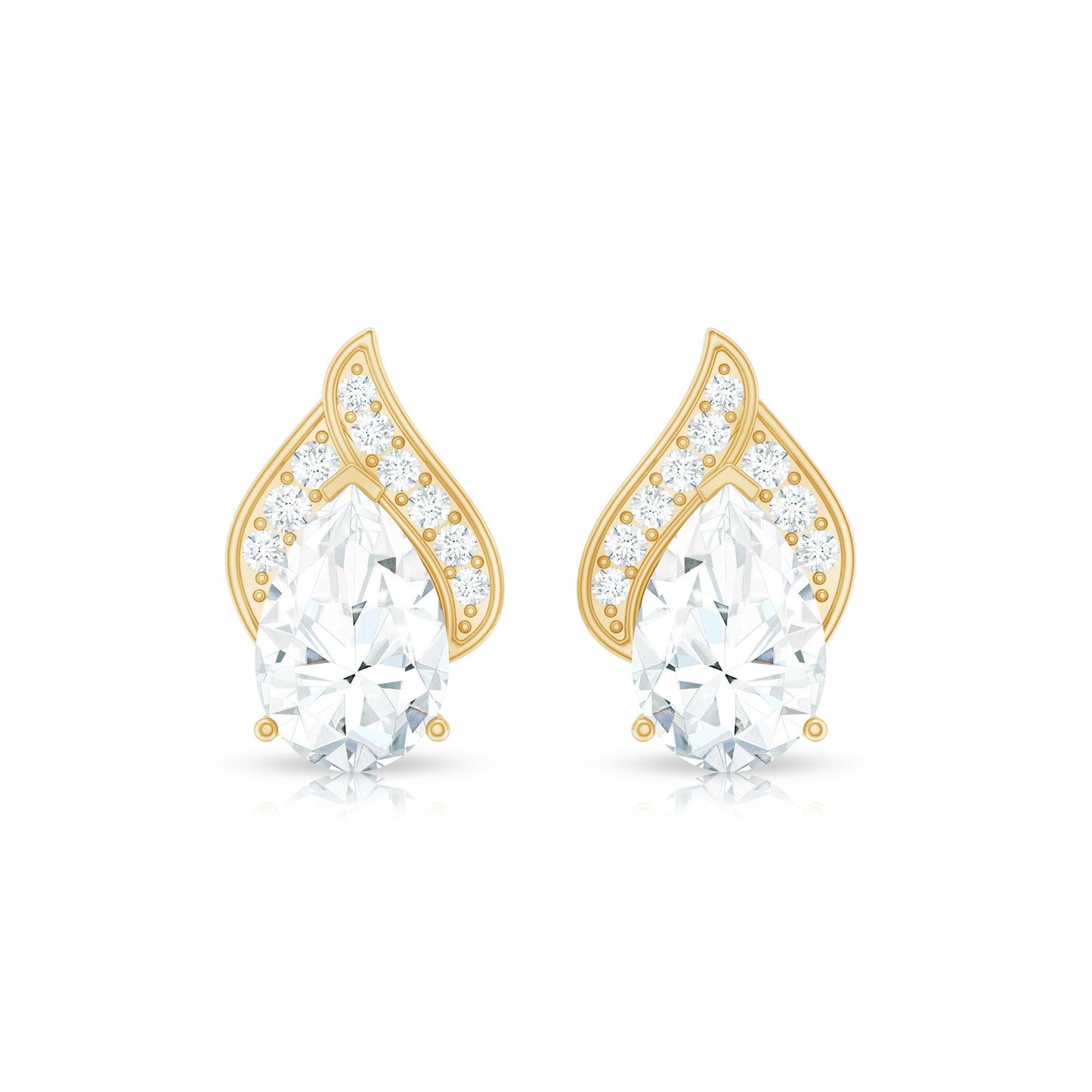 Classic 1.5 Carat Moissanite Stud Earrings with Screw Back