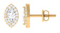 Certified Marquise Moissanite Stud Earrings with Halo